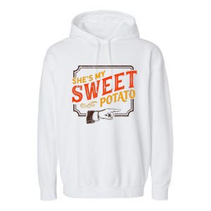 She's My Sweet Potato You Bet I Yam Couple's Thanksgiving Garment-Dyed Fleece Hoodie