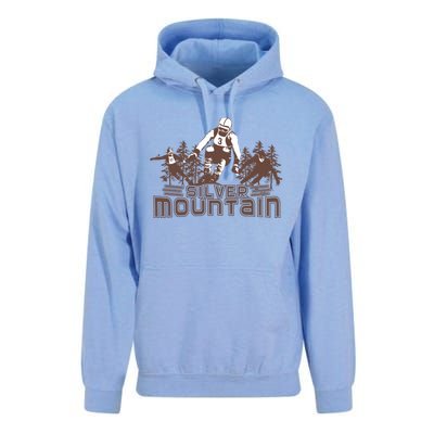 Silver Mountain Skiing Ski Gift Unisex Surf Hoodie