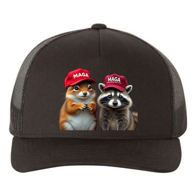 Social Media Star Peanut The Squirrel & Fred The Raccoon Yupoong Adult 5-Panel Trucker Hat