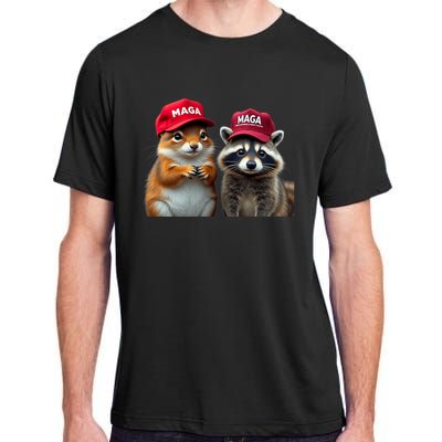 Social Media Star Peanut The Squirrel & Fred The Raccoon Adult ChromaSoft Performance T-Shirt