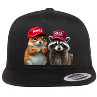 Social Media Star Peanut The Squirrel & Fred The Raccoon Flat Bill Trucker Hat