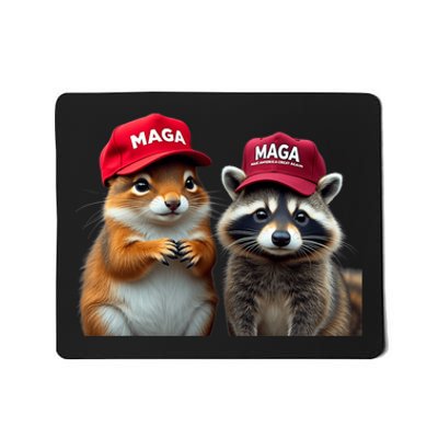 Social Media Star Peanut The Squirrel & Fred The Raccoon Mousepad