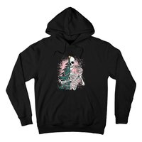 Sorta Merry Sorta Scary Funny Xmas Skeleton Bleached  Hoodie