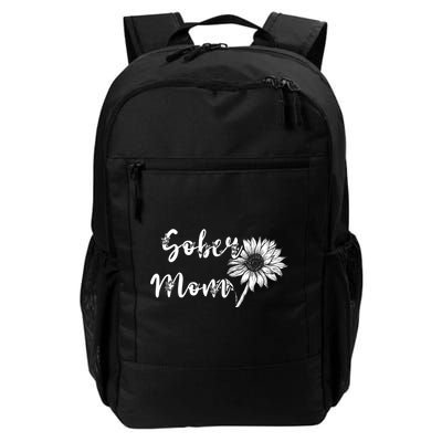 Sober Mom Sobriety Sunflower Alcoholic Abstinence Mother Gift Backpack