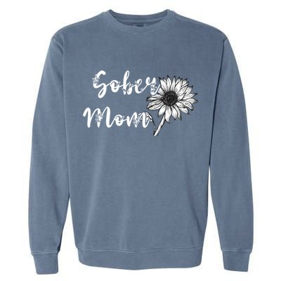 Sober Mom Sobriety Sunflower Alcoholic Abstinence Mother Gift Garment-Dyed Sweatshirt