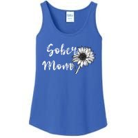 Sober Mom Sobriety Sunflower Alcoholic Abstinence Mother Gift Ladies Essential Tank