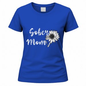 Sober Mom Sobriety Sunflower Alcoholic Abstinence Mother Gift Women's T-Shirt