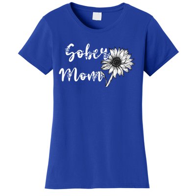 Sober Mom Sobriety Sunflower Alcoholic Abstinence Mother Gift Women's T-Shirt