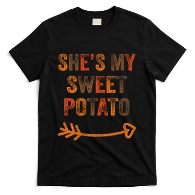SheS My Sweet Potato Thanksgiving Matching Couples T-Shirt