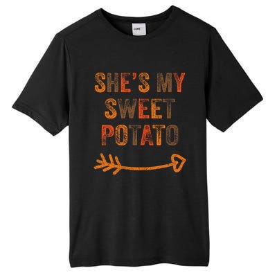 SheS My Sweet Potato Thanksgiving Matching Couples Tall Fusion ChromaSoft Performance T-Shirt