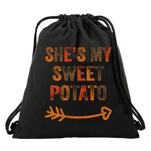 SheS My Sweet Potato Thanksgiving Matching Couples Drawstring Bag