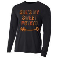 SheS My Sweet Potato Thanksgiving Matching Couples Cooling Performance Long Sleeve Crew