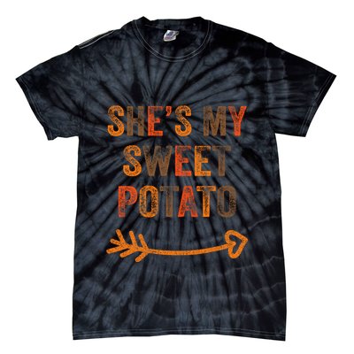 SheS My Sweet Potato Thanksgiving Matching Couples Tie-Dye T-Shirt
