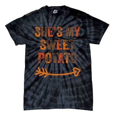 SheS My Sweet Potato Thanksgiving Matching Couples Tie-Dye T-Shirt