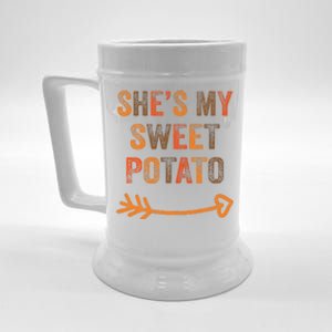 SheS My Sweet Potato Thanksgiving Matching Couples Beer Stein