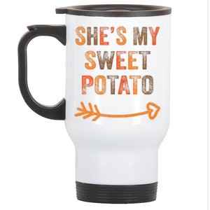 SheS My Sweet Potato Thanksgiving Matching Couples Stainless Steel Travel Mug