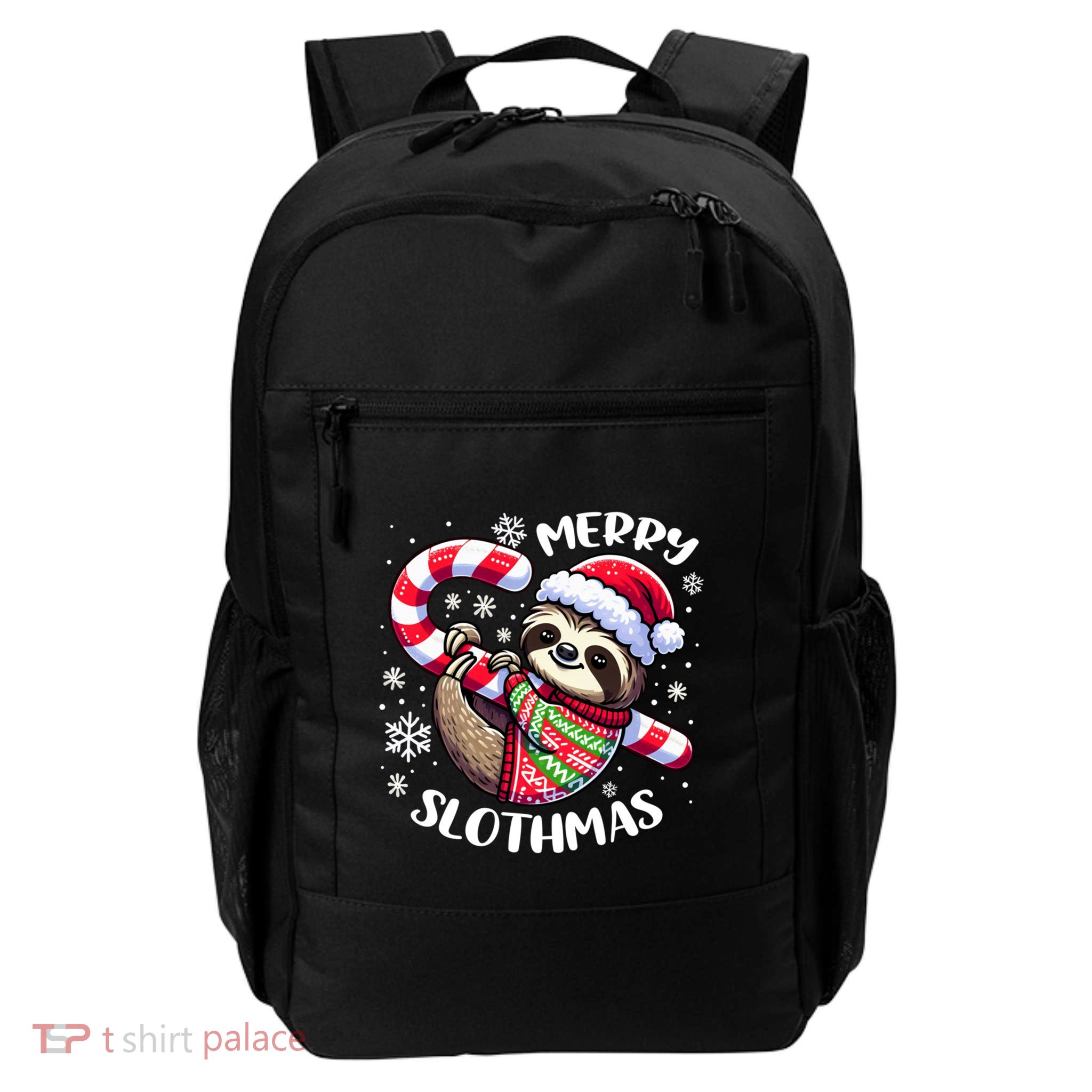 Sloth Merry Slothmas Christmas Stocking Stuffer Funny Xmas Cool Gift Daily Commute Backpack