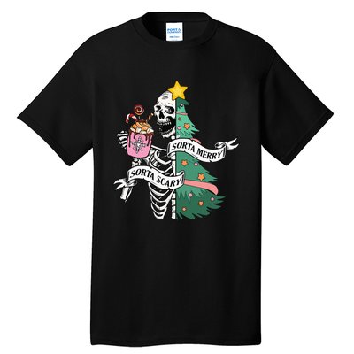 Sorta Merry Sorta Scary Christmas Christmas Skeleton Tall T-Shirt