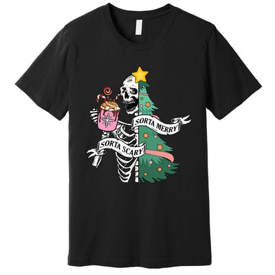 Sorta Merry Sorta Scary Christmas Christmas Skeleton Premium T-Shirt