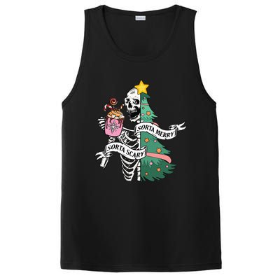 Sorta Merry Sorta Scary Christmas Christmas Skeleton PosiCharge Competitor Tank