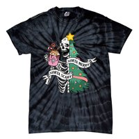 Sorta Merry Sorta Scary Christmas Christmas Skeleton Tie-Dye T-Shirt