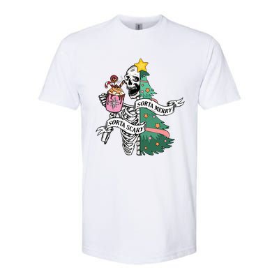 Sorta Merry Sorta Scary Christmas Christmas Skeleton Softstyle CVC T-Shirt