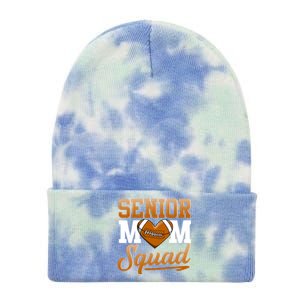 Senior Mom Squad American Football Rugby Gift Tie Dye 12in Knit Beanie