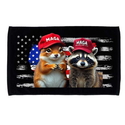 Social Media Star Peanut The Squirrel & Fred The Raccoon Microfiber Hand Towel