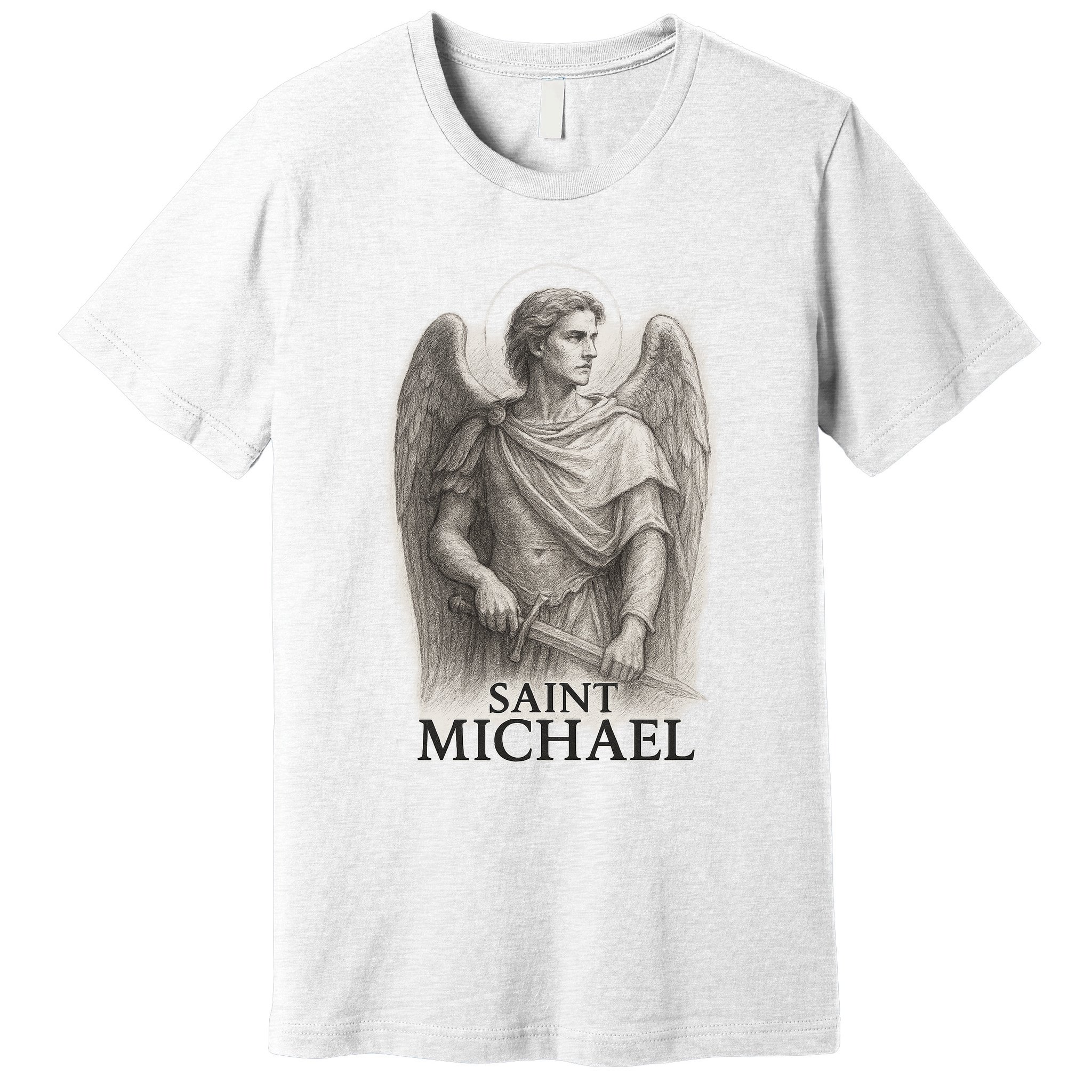 Saint Michael Sketch Premium T-Shirt