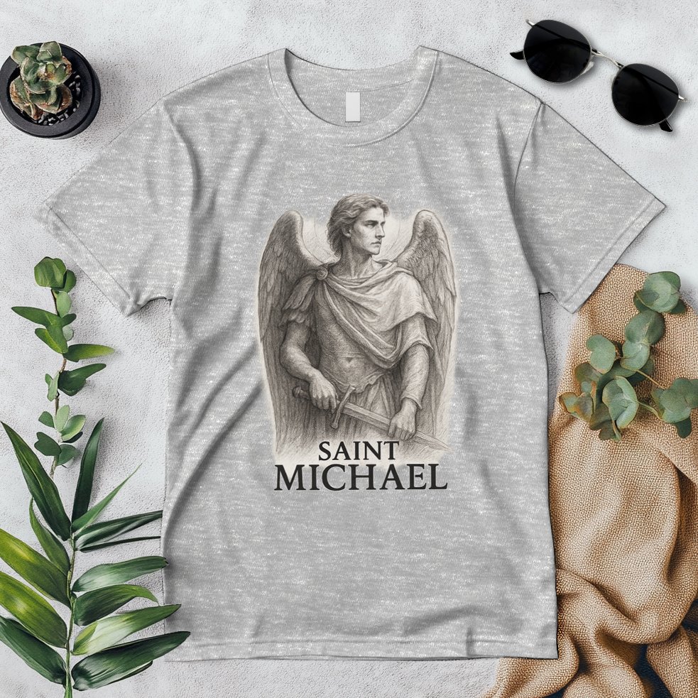 Saint Michael Sketch Premium T-Shirt