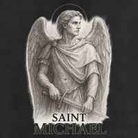 Saint Michael Sketch 7 Panel Mesh Trucker Snapback Hat