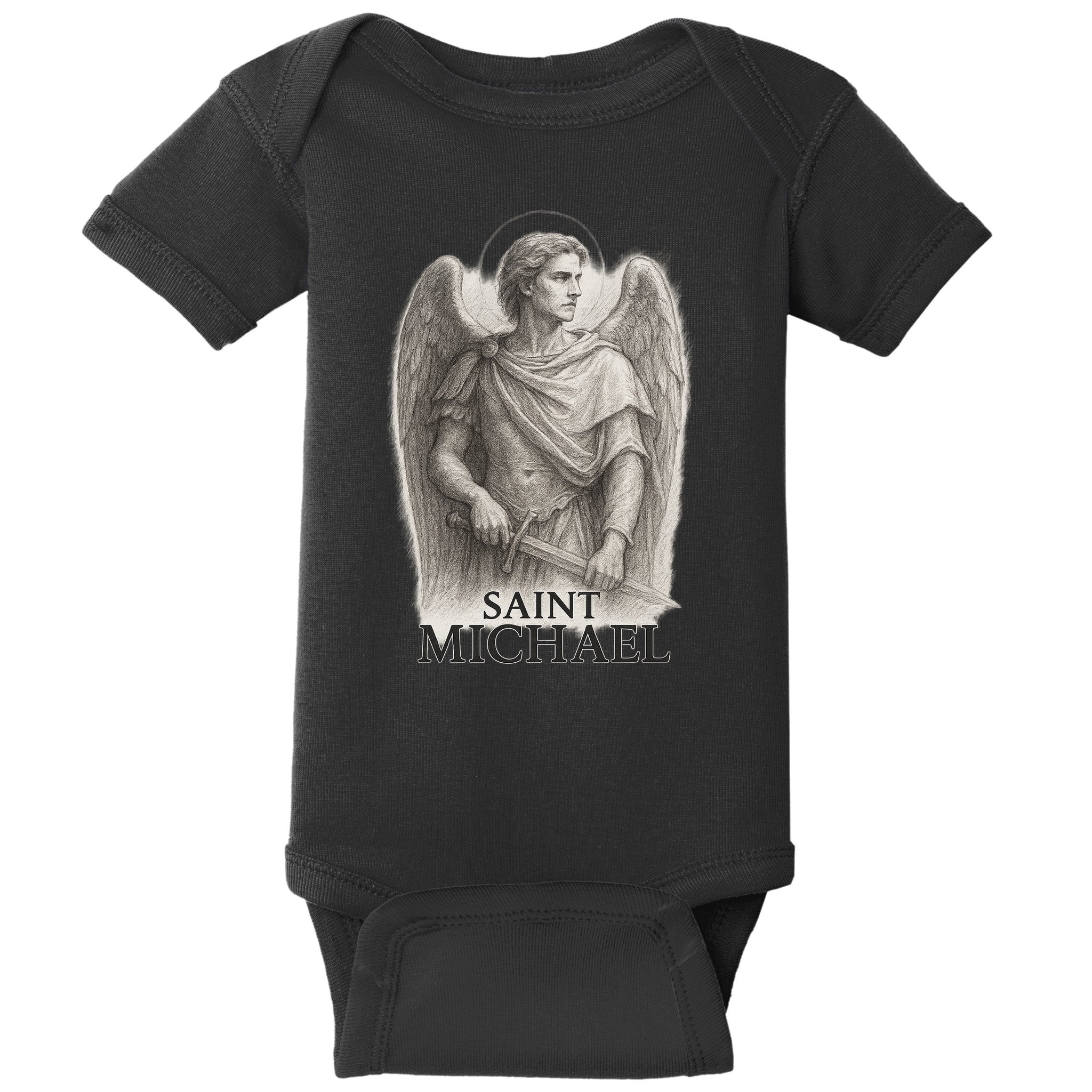 Saint Michael Sketch Baby Bodysuit