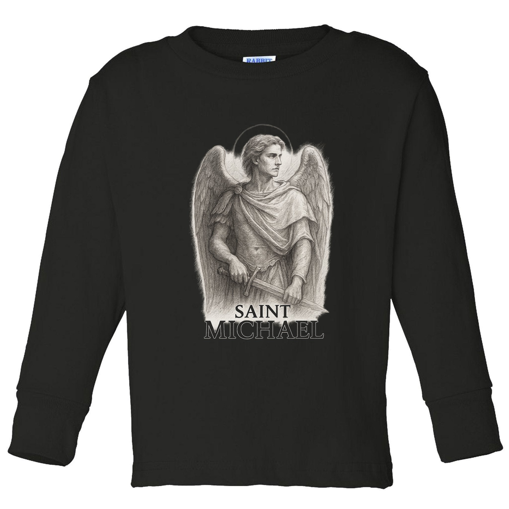 Saint Michael Sketch Toddler Long Sleeve Shirt