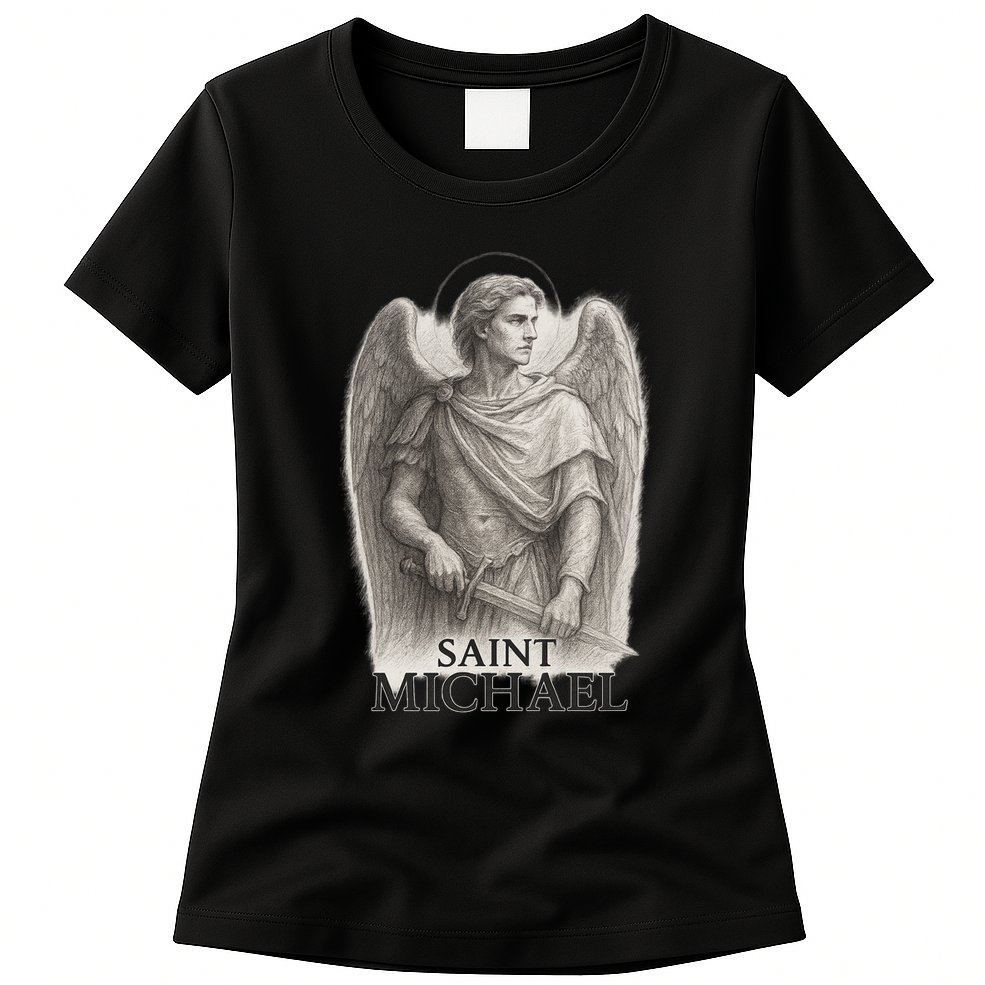 Saint Michael Sketch Womens T-Shirt