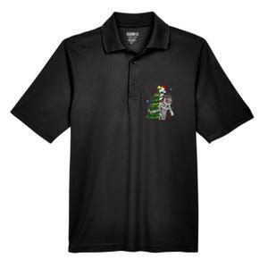 Sorta Merry Sorta Scary Skeleton Xmas Tree Christmas Funny  Men's Origin Performance Pique Polo