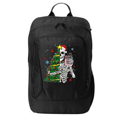 Sorta Merry Sorta Scary Skeleton Xmas Tree Christmas Funny  City Backpack