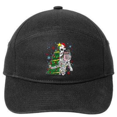 Sorta Merry Sorta Scary Skeleton Xmas Tree Christmas Funny  7-Panel Snapback Hat