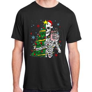 Sorta Merry Sorta Scary Skeleton Xmas Tree Christmas Funny  Adult ChromaSoft Performance T-Shirt