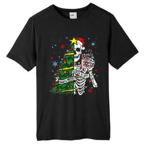 Sorta Merry Sorta Scary Skeleton Xmas Tree Christmas Funny  Tall Fusion ChromaSoft Performance T-Shirt