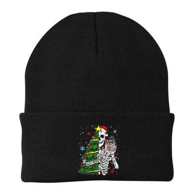 Sorta Merry Sorta Scary Skeleton Xmas Tree Christmas Funny  Beanie