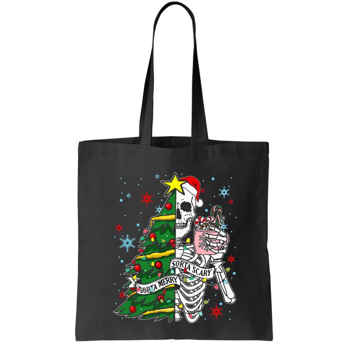 Sorta Merry Sorta Scary Skeleton Xmas Tree Christmas Funny  Bag
