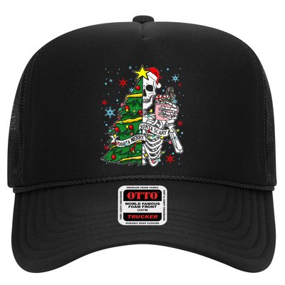 Sorta Merry Sorta Scary Skeleton Xmas Tree Christmas Funny  Trucker Hat