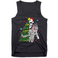 Sorta Merry Sorta Scary Skeleton Xmas Tree Christmas Funny  Tank Top