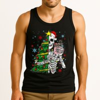 Sorta Merry Sorta Scary Skeleton Xmas Tree Christmas Funny  Tank Top