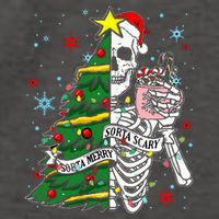 Sorta Merry Sorta Scary Skeleton Xmas Tree Christmas Funny  Vector Backpack