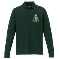 Sorta Merry Sorta Scary Skeleton Xmas Tree Christmas Funny  Performance Long Sleeve Polo