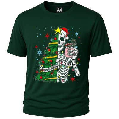 Sorta Merry Sorta Scary Skeleton Xmas Tree Christmas Funny  Performance Shirt