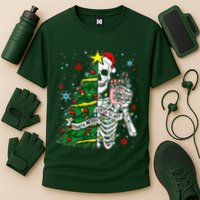 Sorta Merry Sorta Scary Skeleton Xmas Tree Christmas Funny  Performance Shirt