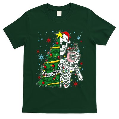 Sorta Merry Sorta Scary Skeleton Xmas Tree Christmas Funny  T-Shirt