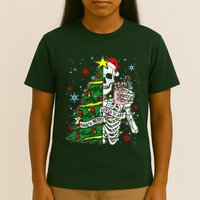 Sorta Merry Sorta Scary Skeleton Xmas Tree Christmas Funny  T-Shirt